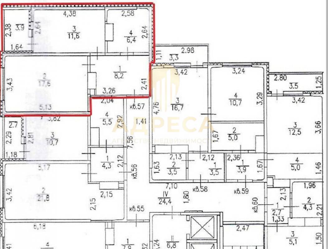 Продается квартира, Евро-2, по факту однокомнатная, с большой кухней-гостиной, 17.6м2, комната 11.6м - Оренбург