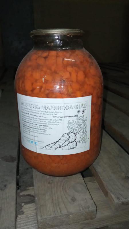 Маринованная продукция (томат, огурец, капуста, лук, свекла, морковь) Тара стекло 3 л. - Оренбург