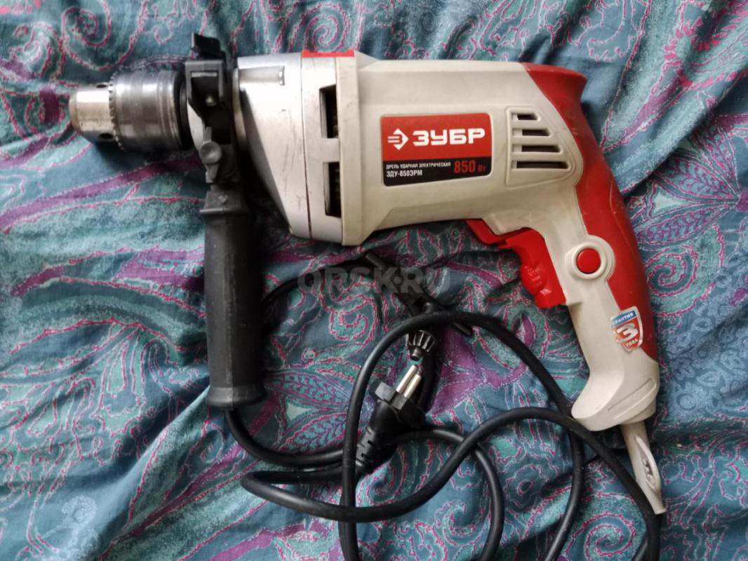 Ударная дрель Зубр 850вт отл.сост 3000р,Калорифер ЭКМ-20 передвижной на колесах 380в нужна диагности - Орск
