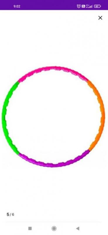 Обруч Хулахуп сборный для похудения массажный 75 см. - Орск