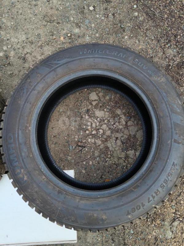 225 65 r17  KUMXO, Корея, шины зимний шипованые, 2шт, состоянии новых, без грыж  и порезов,  все шип - Орск