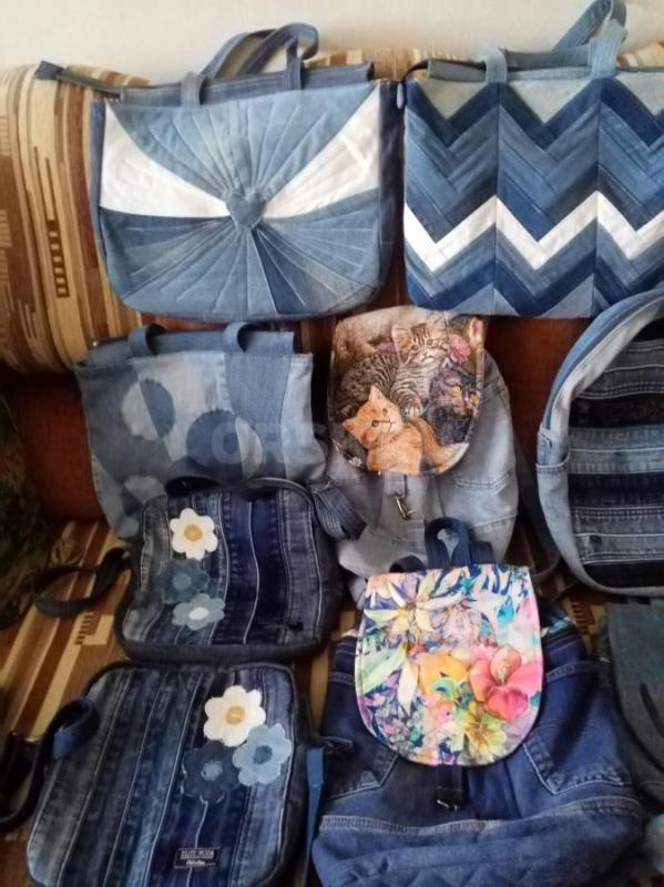 Джинсовые сумочки с принтом. - Орск