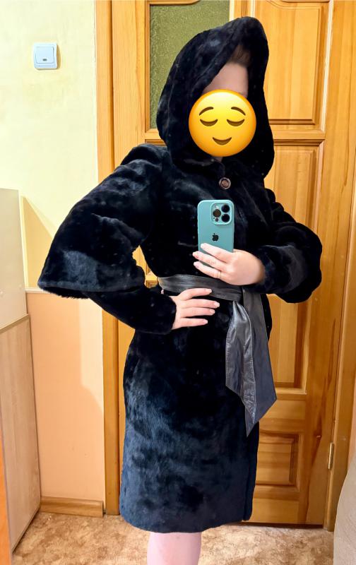 Шуба из натуральной овчины «Снежная королева». 48 размер. - Новотроицк