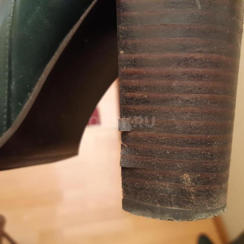 Сапоги женские, демисезонные, натуральная кожа. 39 размер, бренд RIBBICA, бомбического зеленого цвет - Орск