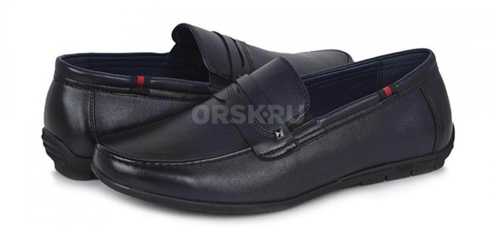 Мокасины мужские чёрного цвета б/у р. 40 за 800 руб. - Орск