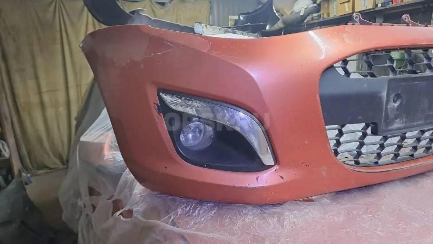 Продам на калину 2: Передний бампер в сборе заводской б.у. - Орск