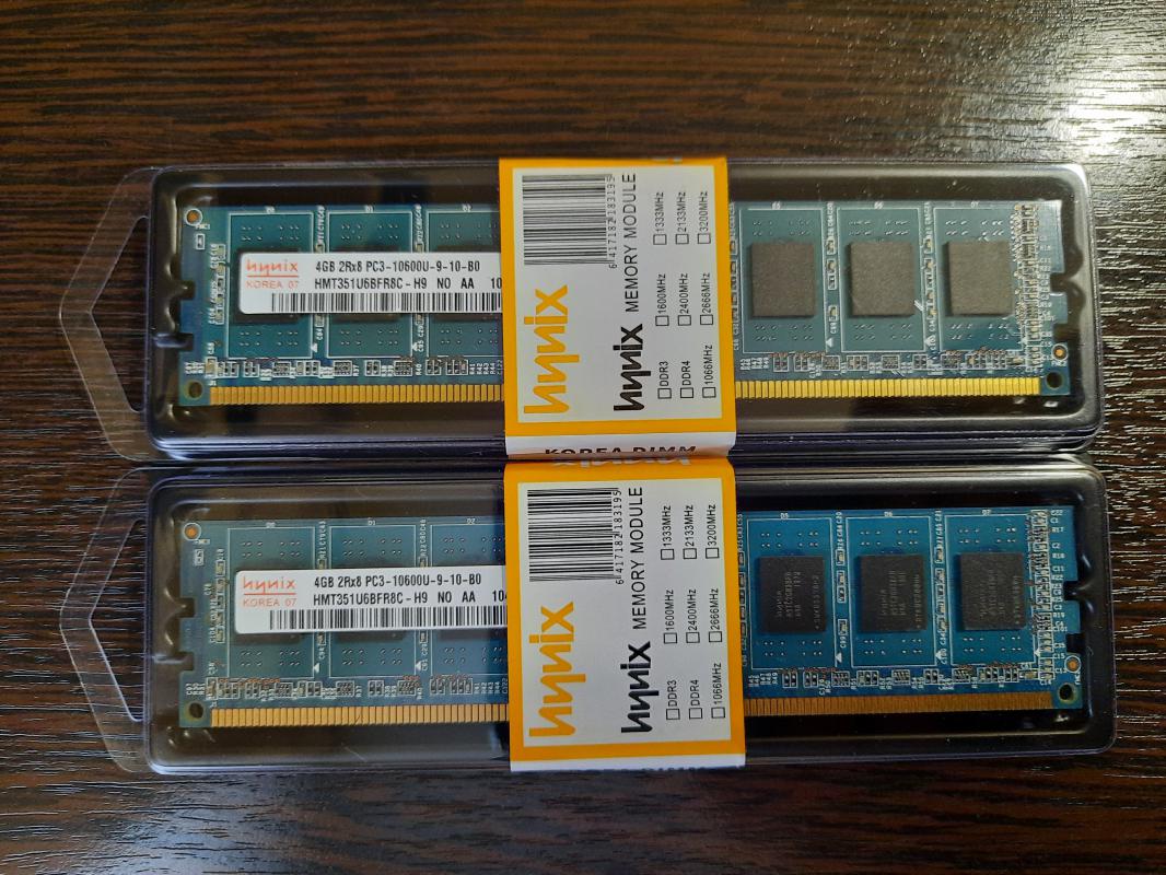 Продам оперативную память Hynix DDR3 1333 MHz DIMM PC-10600U, 2GB -- 2 штуки за 400 руб. - Новотроицк