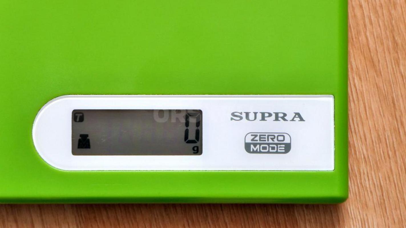 Куxoнные весы SUРRА ВSS-4100

•	Максимальная нагрузка: 5 кг
•	Единица шкалы измерения: 1 г
•	Изм - Орск