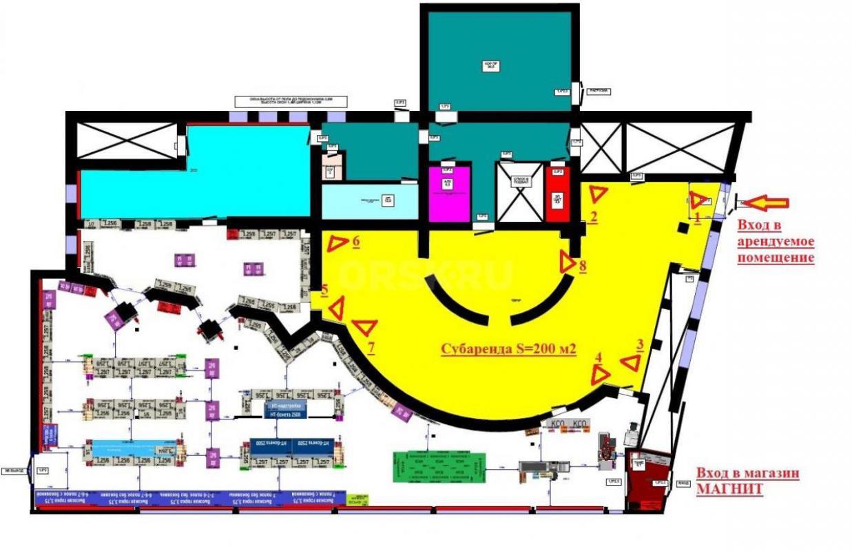 Сдается торговая площадь (помещение) по адресу г. - Орск