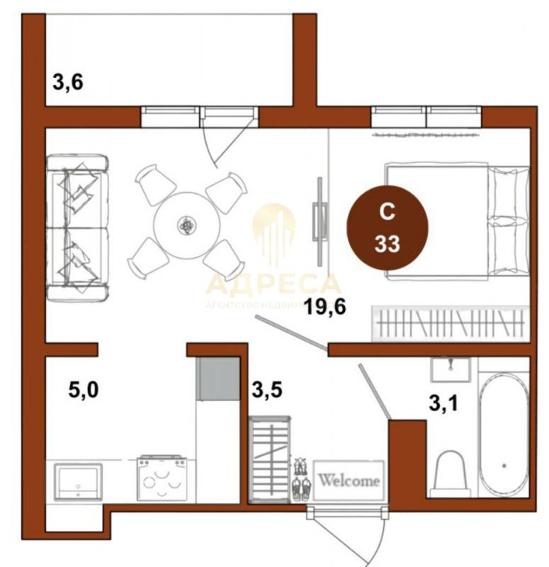Продается студия в одном из лучших районов города ,в районе Гуливера. - Оренбург