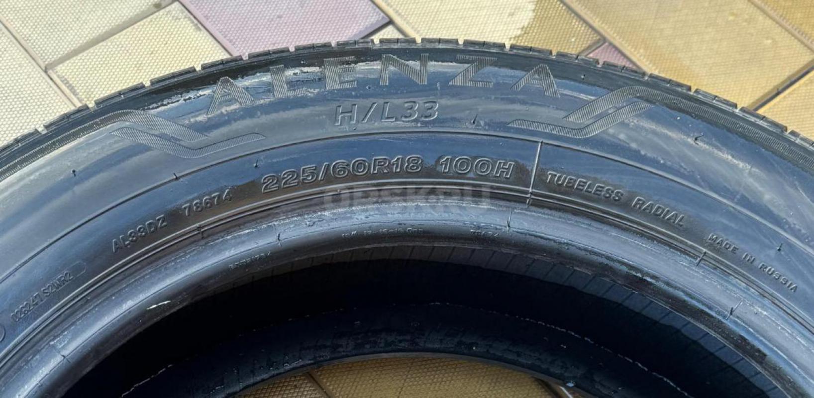 Продам комплект летних шин BRIDGESTONE
Alenza H/L 33 225/60 R18 пробег 25000 км, - Орск