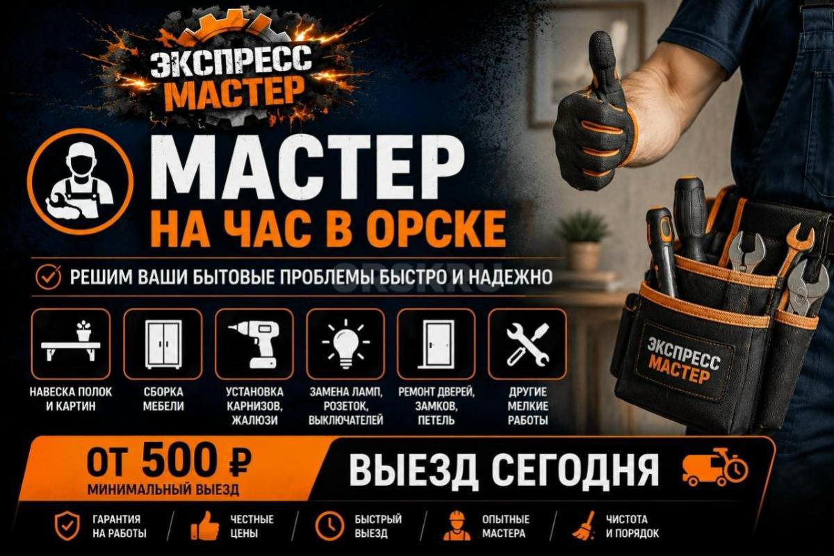 Компания «Экспресс Мастер» оказывает услуги по ремонту квартир, сантехническим и электромонтажным ра - Орск