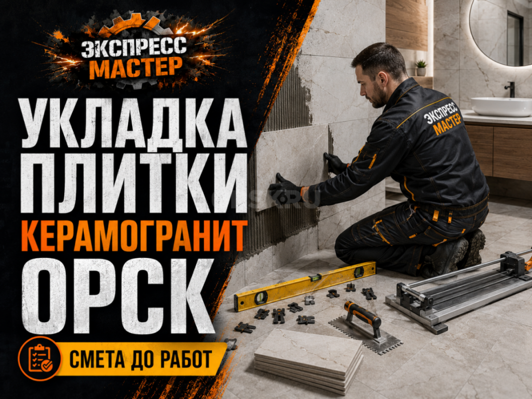 Укладка плитки и керамогранита в Орске. - Орск